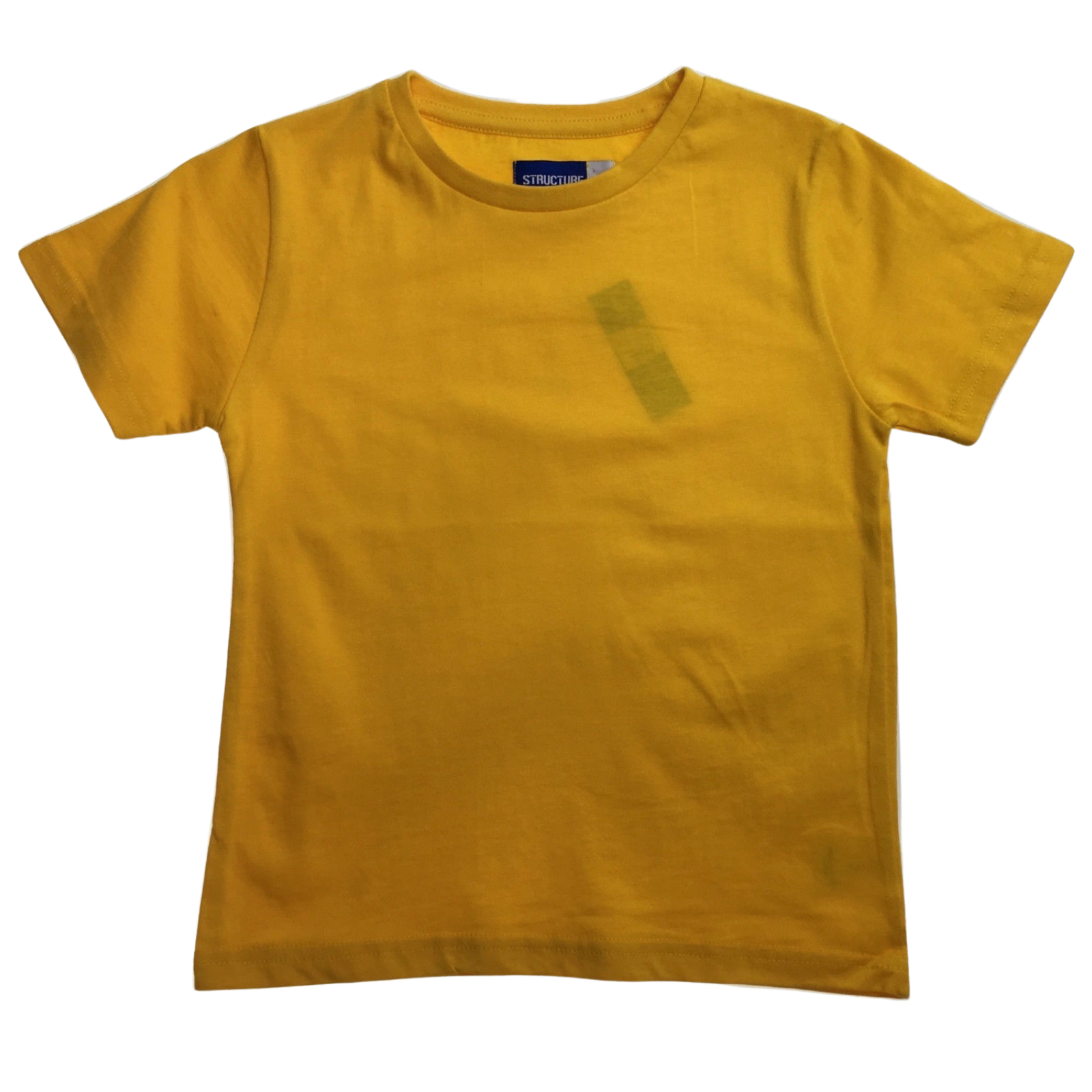 V563-BR-KDSPLAINTEE-GLD-10-202503051120-00 KIDS PLAIN T SHIRT Childrens Child 100% COTTON Boys Girls Basic Blank Tee Top - Gold - 10 - Image 1