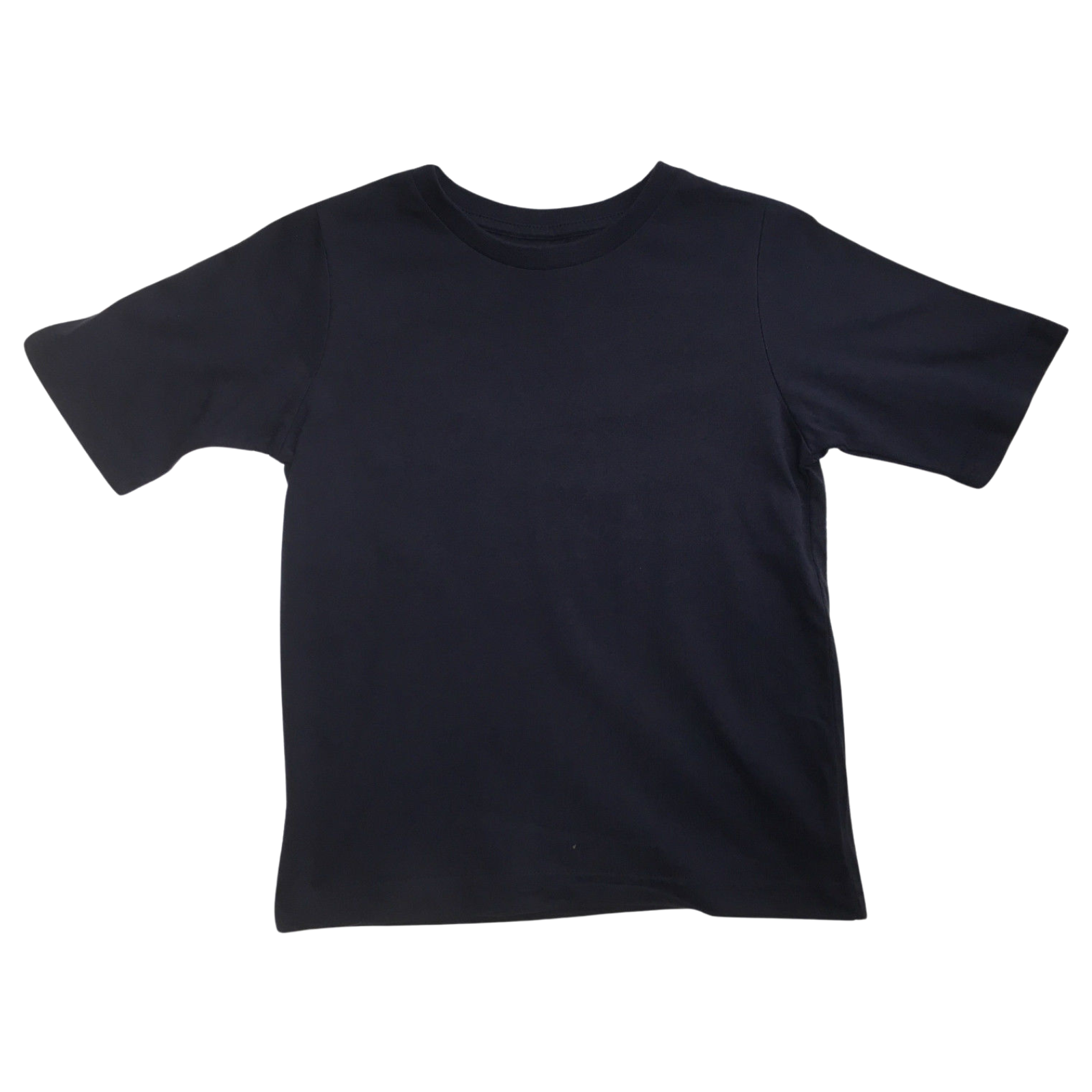 V563-BR-KDSPLAINTEE-NVY-7-202503051115-00 KIDS PLAIN T SHIRT Childrens Child 100% COTTON Boys Girls Basic Blank Tee Top - Navy - 7 - Image 1