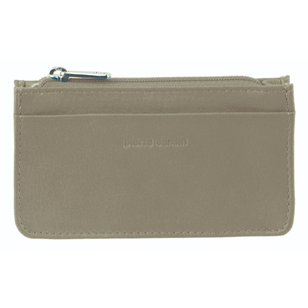 V563-PC-2277-TAUPE-174310-00 Pierre Cardin Ladies Women Soft Italian Leather Coin Purse Holder Wallet - Taupe - Image 1