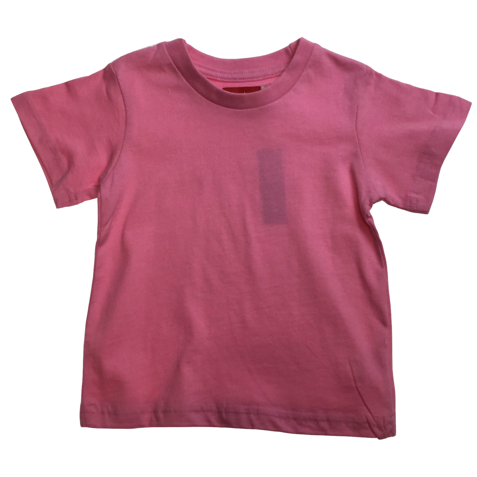 V563-TOODLER-TNSHIRT-PNK-1-202503051721-00 TODDLER PLAIN T SHIRT 100% COTTON Basic Blank Tee Top Teen Teenager Crew Kids - Pink - 1 - Image 1