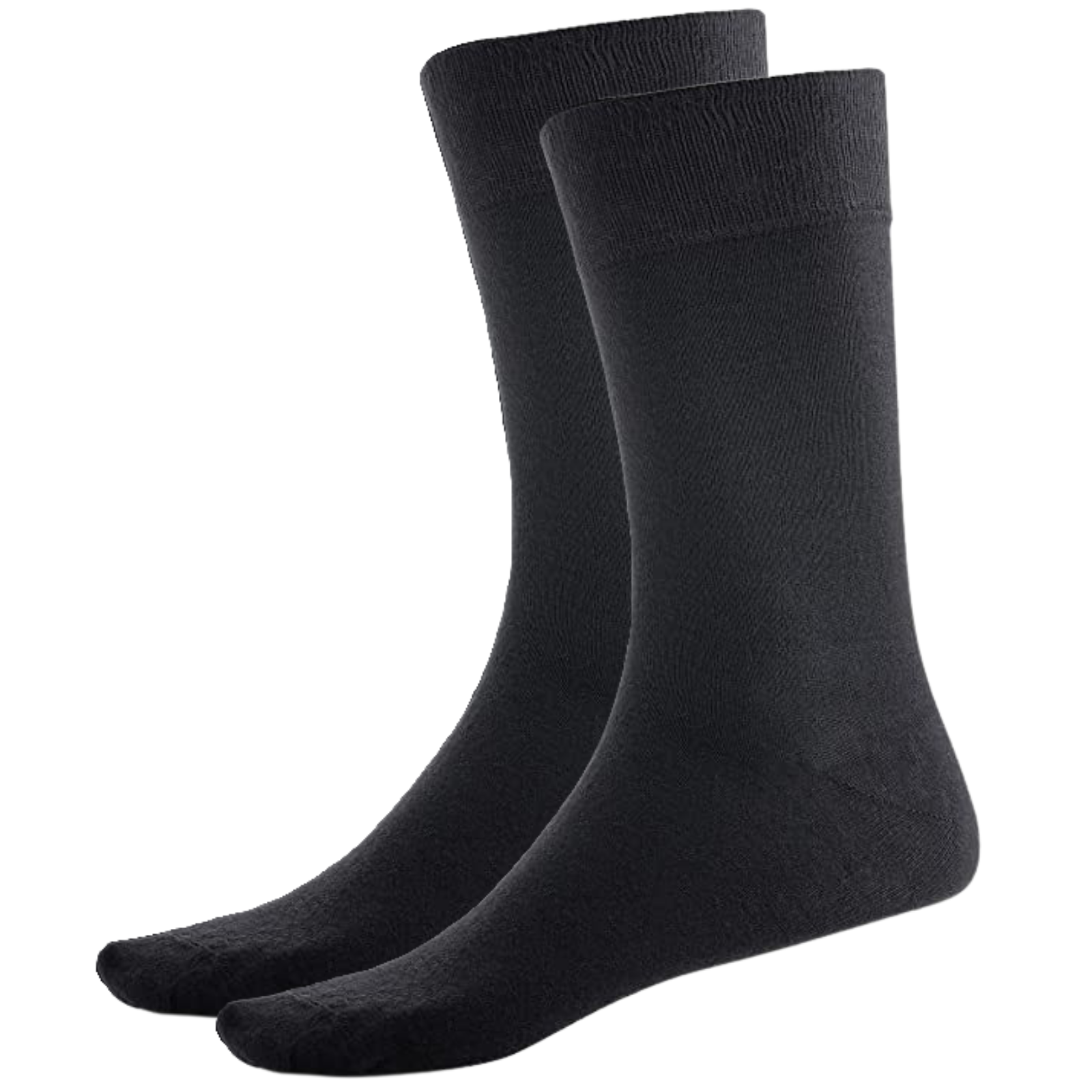 V563-UP-1BMBCREW-BLK-6_11-202503051725-00 BAMBOO SOCKS Crew Natural Eco Healthy Enviro Unisex Work Anti-Bacterial Business - Black - 6-11 - Image 1