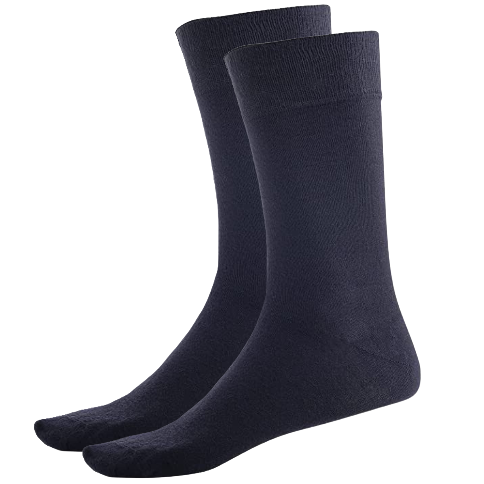 V563-UP-1BMBCREW-NVY-2_8-202503051726-00 BAMBOO SOCKS Crew Natural Eco Healthy Enviro Unisex Work Anti-Bacterial Business - Navy - 2-8 - Image 1