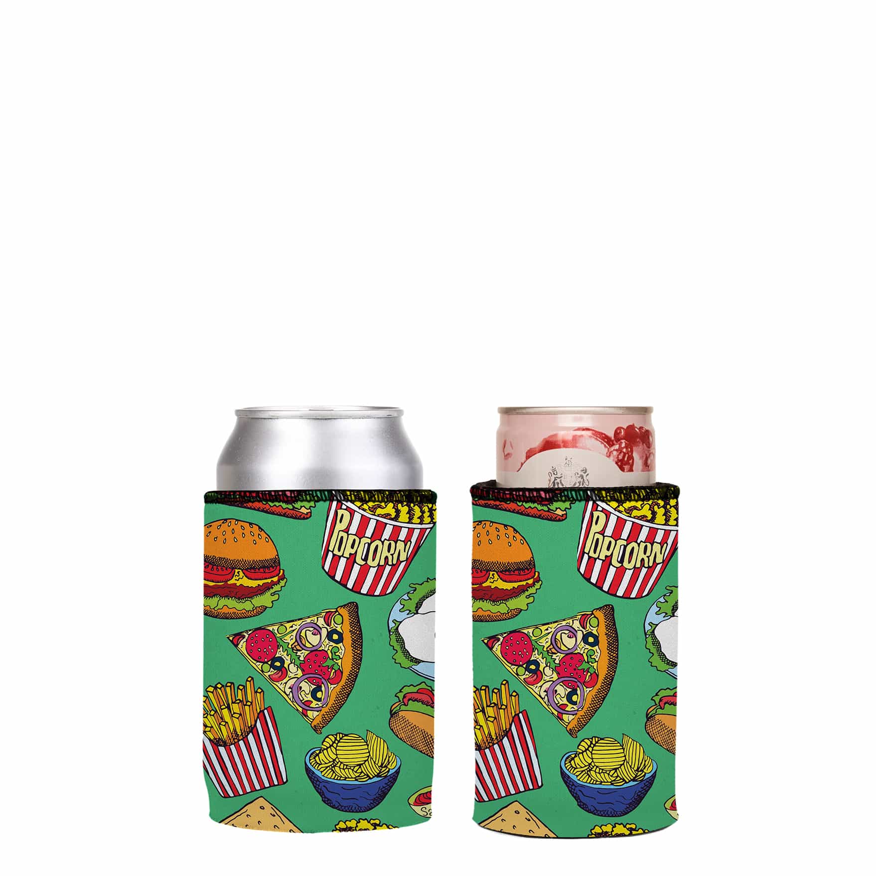 V570-ST-2672-A-2-202503260912-00 Burgers Junk Food Stubby Cooler 2-Pack - Standard - Image 1