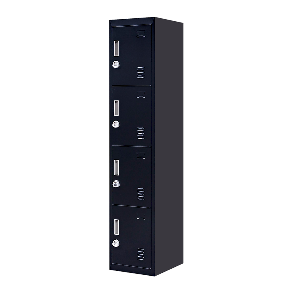 V63-832561-23053-00 4-Door Vertical Locker for Office Gym Shed School Home Storage - Image 1