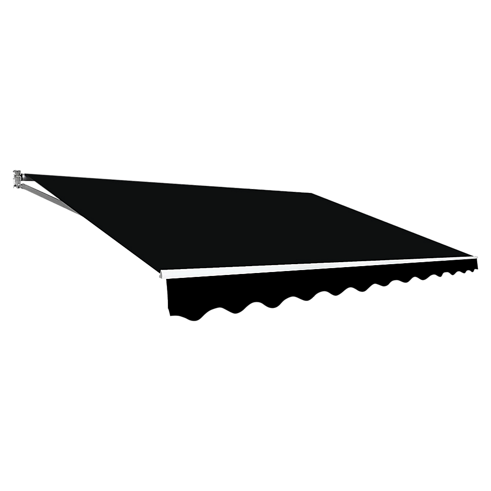 V63-842761-91866-00 Outdoor Folding Arm Awning Retractable Sunshade Canopy Black 4.0m x 2.5m - Image 1