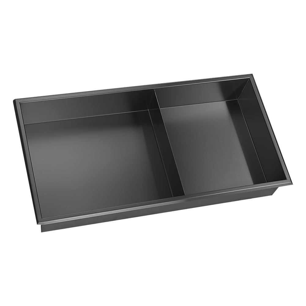 V63-900751-204462-00 641 x 336 x 101mm Shower Niche Double Shelf Organizer No Tile Needed in Black - Image 1