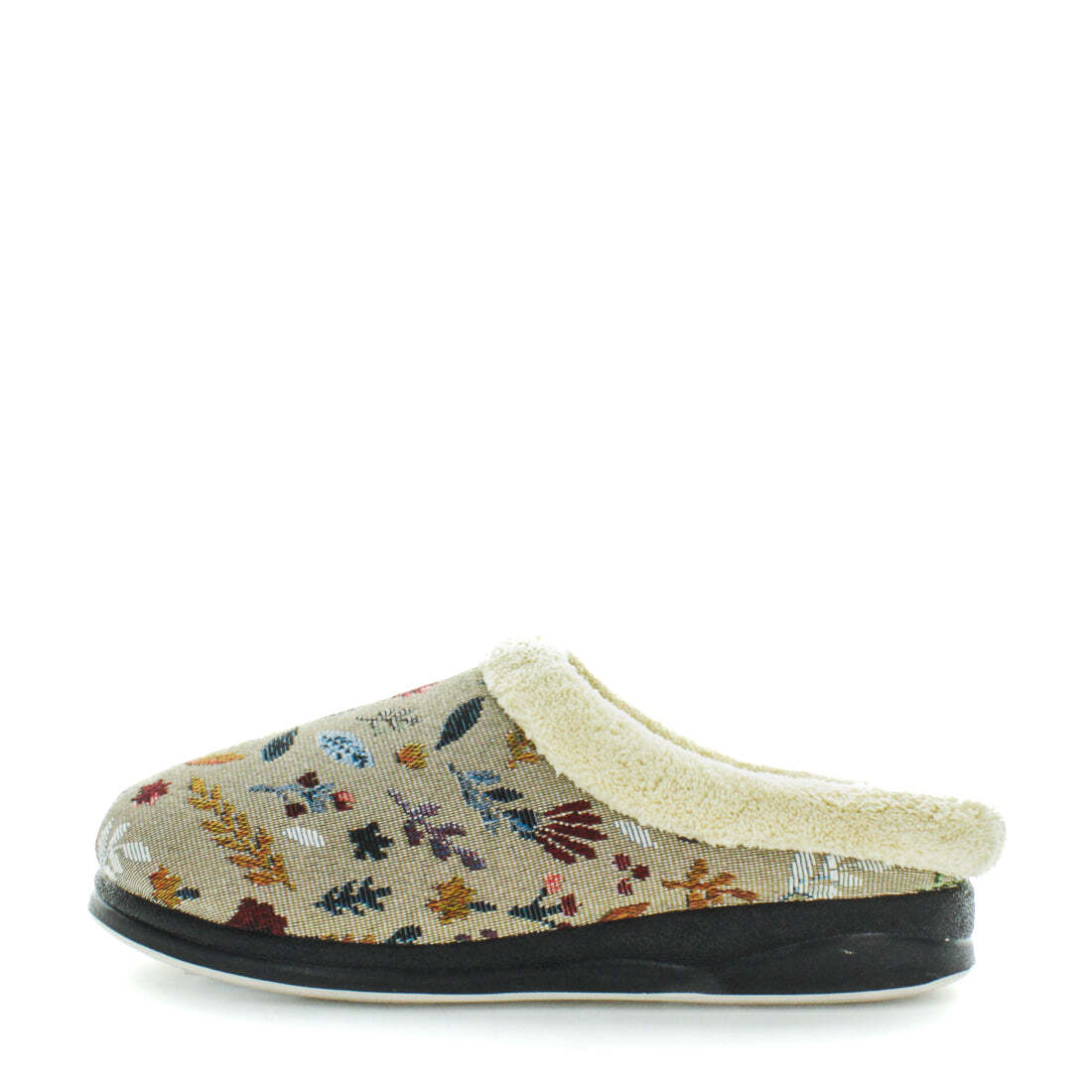 V717-ENDY-BEIGEEMBROIDERY-7-187436-00 Panda ENDY Slippers Uggs Beige Embroidery Shoe 7 - Image 1