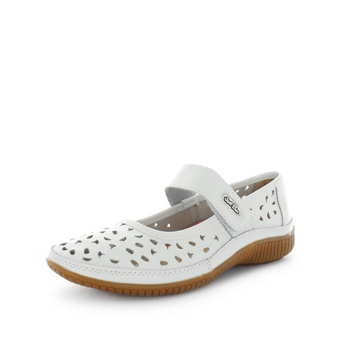 V717-JBCALE-WHITE-39-188607-00 JUST BEE Women's CALEBASIC Flats White 39EU - Image 1
