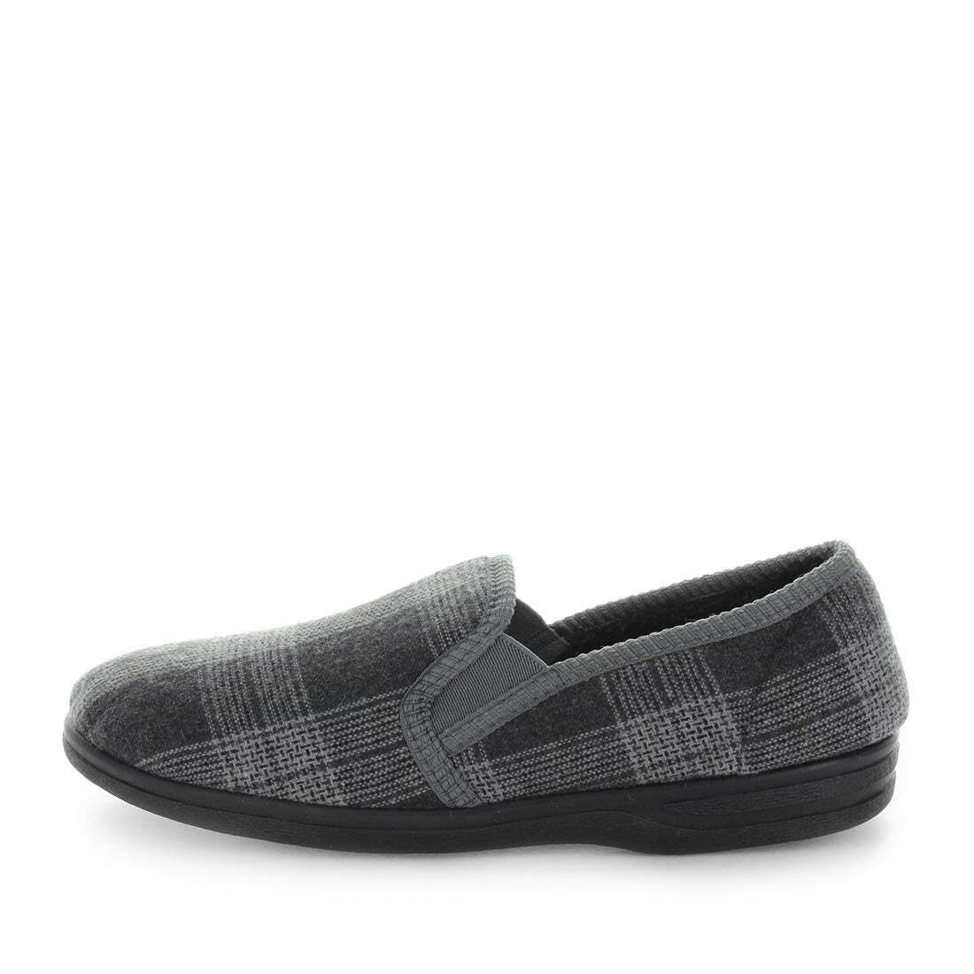 V717-PEDWORD-GREYCHECK-8-187075-00 Panda PEDWORD Slippers Uggs Grey Check Shoe 8 - Image 1