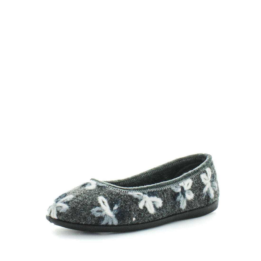 V717-PESPERA-DARKGREYEMB-6-186811-00 Panda PESPERA Slippers Uggs Dark Grey Embroidery Shoe 6 - Image 1