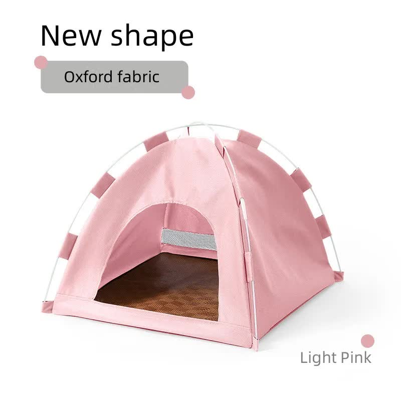 V888-ELOSUNG10472-204513-00 Outdoor Cat House,Pet Tent -Windproof and Dustproof Shelter for Small Pets, Pink, Size: M 40*40*37cm - Image 1