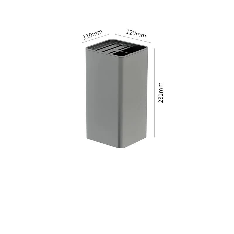 V888-ELOSUNG10899-206084-00 Multi-Functional Square Knife Holder - Compact Kitchen Storage Organizer (grey) - Image 1