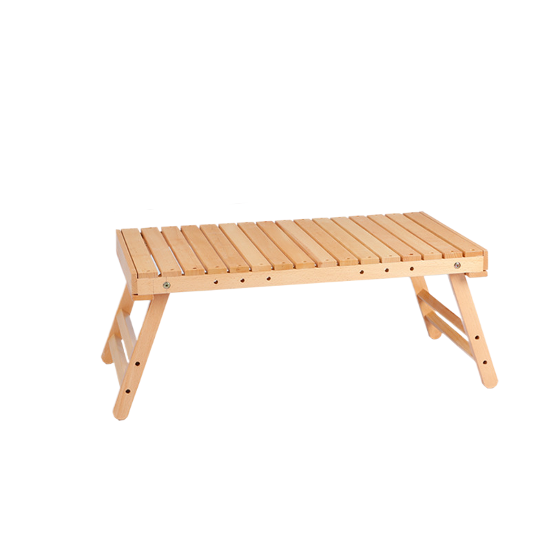 V888-ELOSUNG1097-202480-00 Folding Wooden Picnic Table - Portable Compact Outdoor Coffee & Camping Table- log color 67*37*28cm - Image 1