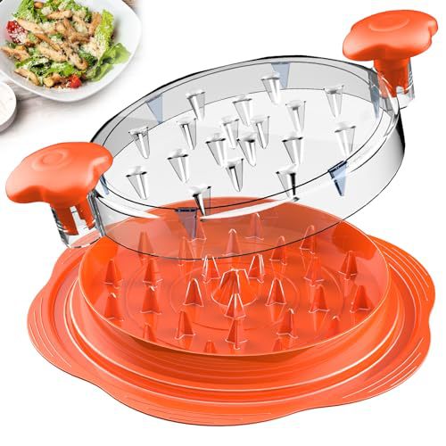 V888-ELOSUNG11445-209795-00 2pcs orange New Chicken Shredder - Effortless Chicken Breast Shredding Tool for Meal Prep and Baby Food - Image 1