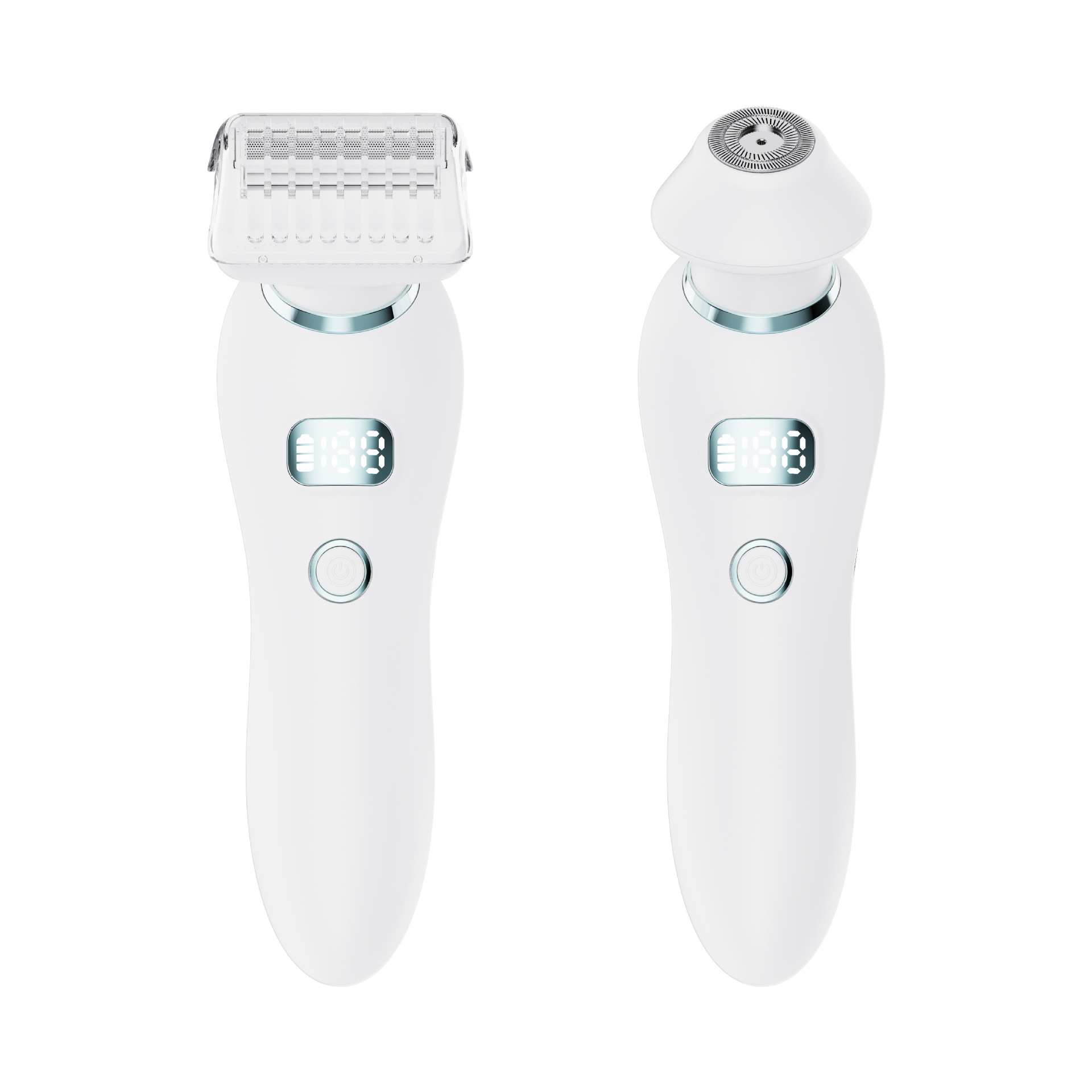 V888-ELOSUNG11603-209540-00 U34 White 2-in-1 Electric Razor for Women - Multifunctional Rechargeable Hair Removal Shaver - Image 1