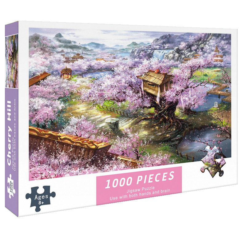 V888-ELOSUNG11829-210082-00 (2 PCS) 1000-Piece Cherry blossoms Jigsaw Puzzle - High Difficulty Stress-Relief Toy - Image 1