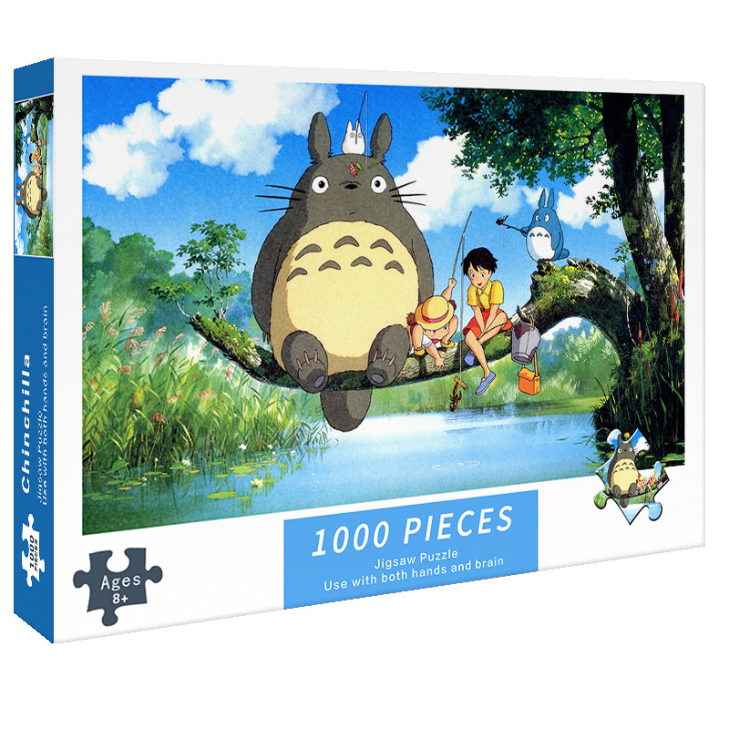 V888-ELOSUNG11860-210115-00 (2 PCS) 1000-Piece My Neighbor Totoro Jigsaw Puzzle - High Difficulty Stress-Relief Toy - Image 1