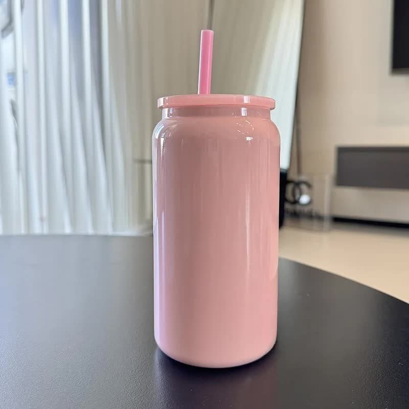 V888-ELOSUNG12100-210401-00 Pink 16oz 304 Stainless Steel Insulated Travel Mug - Portable Outdoor Coffee Cup, Double-Wall Thermos for Hot & Cold Beverages - Image 1