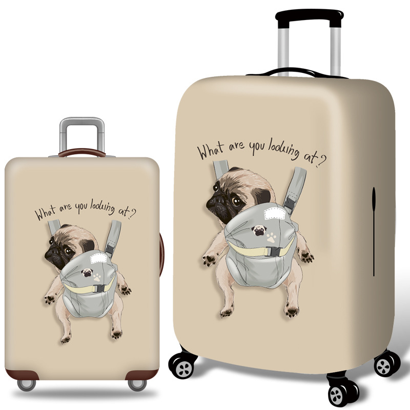 V888-ELOSUNG12389-211946-00 L 25-28 Inch Elastic Luggage Cover with Zipper, Travel Suitcase Protector, Scratch Resistant Luggage Cover - Image 1