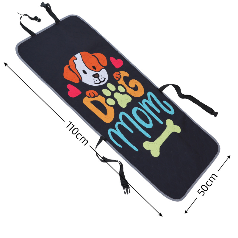 V888-ELOSUNG12718-212822-00 Black Dog Car Seat Cover - Waterproof & Scratch-Resistant Pet Seat Protector - Image 1