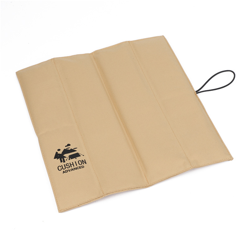 V888-ELOSUNG13309-211254-00 4 PCS Beige Portable Waterproof Outdoor Picnic Mat, Moisture-Proof Thermal Seat Pad, Foldable and Lightweight Travel Cushion - Image 1