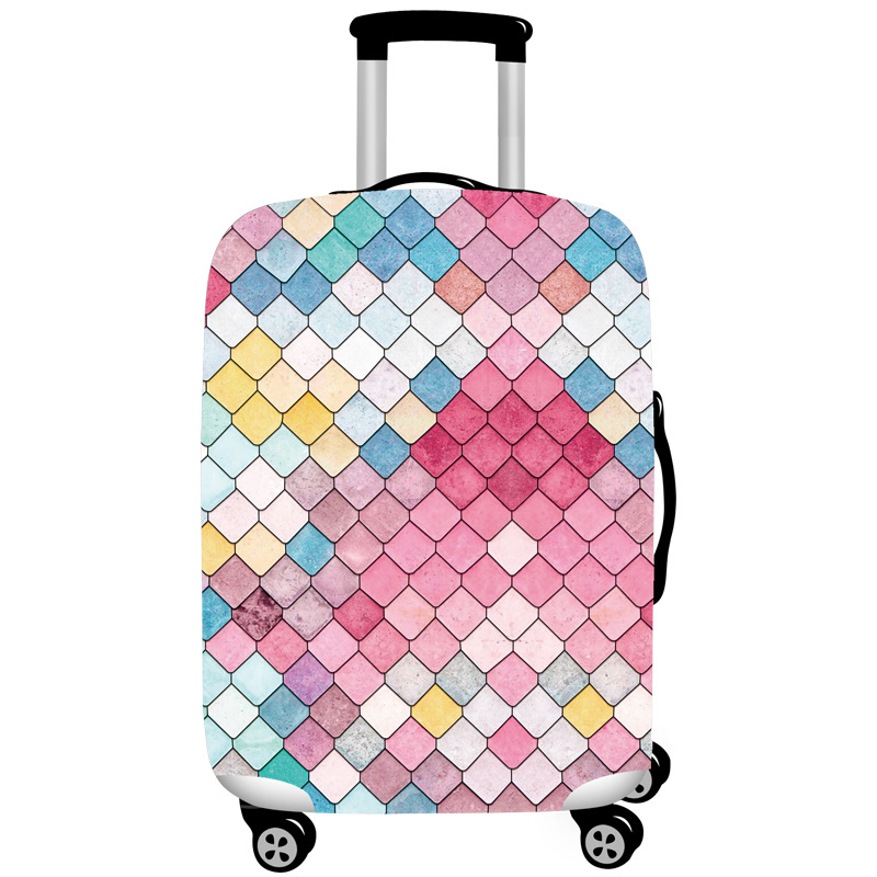 V888-ELOSUNG13441-211705-00 M 21-24 Inch Elastic Luggage Cover with Zipper, Travel Suitcase Protector, Scratch Resistant Luggage Cover - Image 1