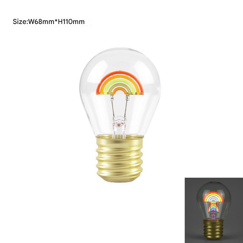 V888-ELOSUNG13923-213569-00 Rainbow Shape Portable USB Rechargeable LED Bulb - Night Light & Festive Decor - Image 1