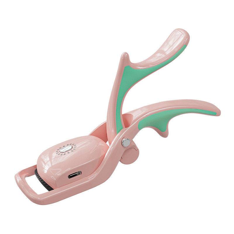 V888-ELOSUNG15327-213683-00 Pink Electric Heated Eyelash Curler - 3 Temperature Settings, Rechargeable, Compact Design - Image 1