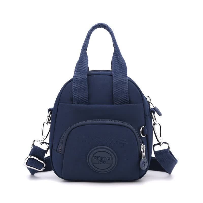 V888-ELOSUNG15530-214195-00 Blue Mini Waterproof Nylon Backpack - Lightweight Casual Crossbody Bag - Image 1