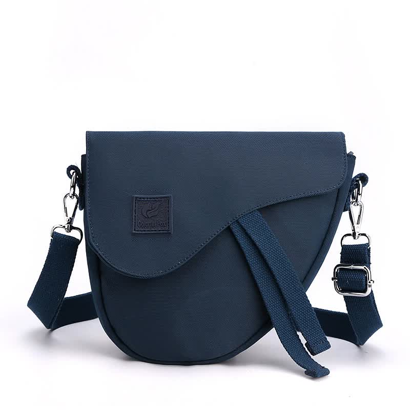 V888-ELOSUNG15539-214184-00 Blue Compact Nylon Crossbody Shoulder Bag - Stylish and Lightweight Sling Purse - Image 1