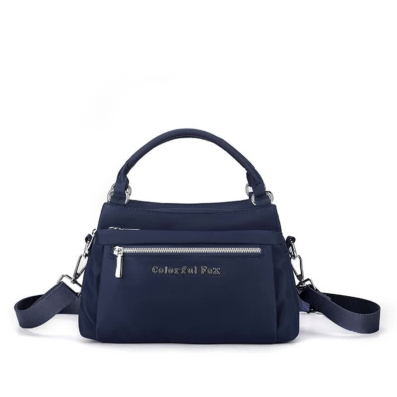 V888-ELOSUNG15787-215766-00 Navy Blue Waterproof Nylon Crossbody Bag - Lightweight and Adjustable Strap Shoulder Bag for Women - Image 1