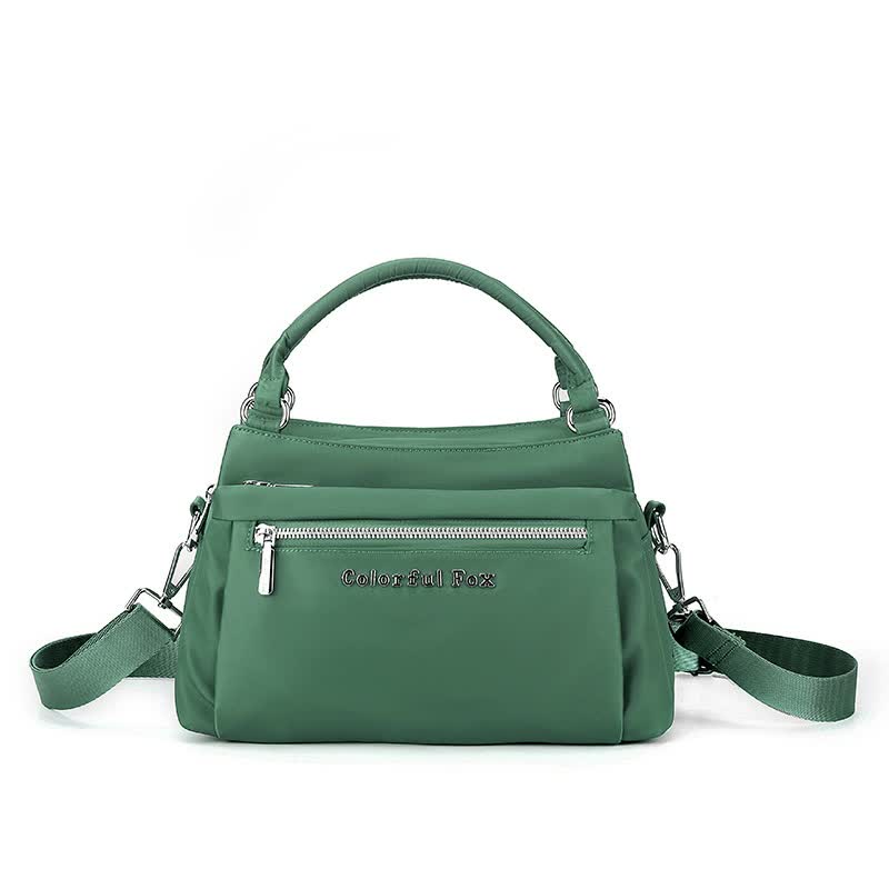 V888-ELOSUNG15788-215767-00 Green Waterproof Nylon Crossbody Bag - Lightweight and Adjustable Strap Shoulder Bag for Women - Image 1