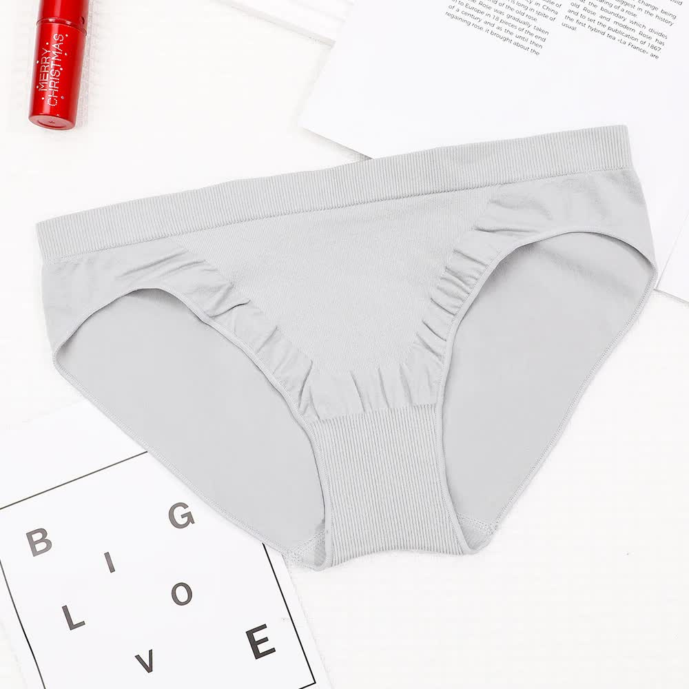 V888-ELOSUNG16934-225025-00 S Grey 3-Pack Seamless Stretch Bikini Panties - Soft & Breathable Women's Underwear - Image 1