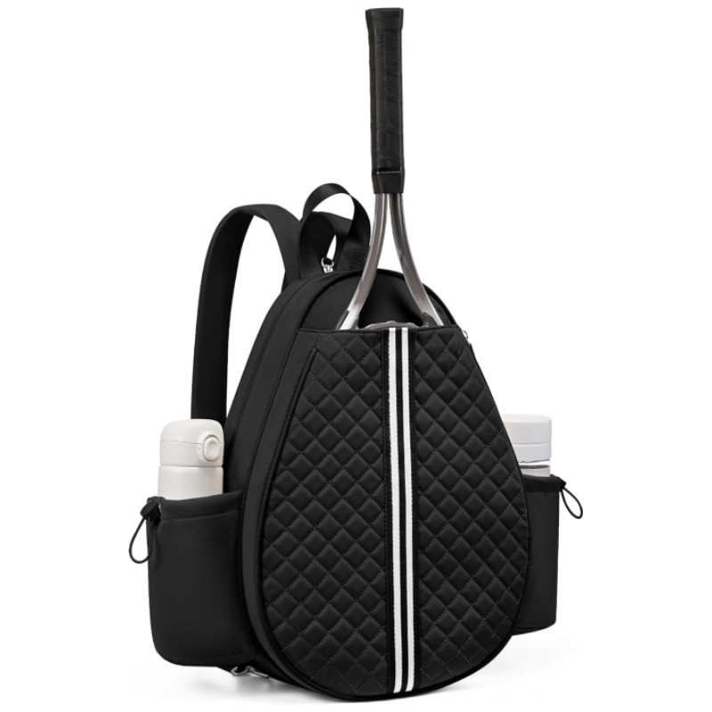 V888-ELOSUNG17106-214454-00 Black Lightweight Waterproof Tennis Racket Backpack - Multifunction Sling and Backpack for Men and Women(The water cup racket is a shooting prop and is not included) - Image 1