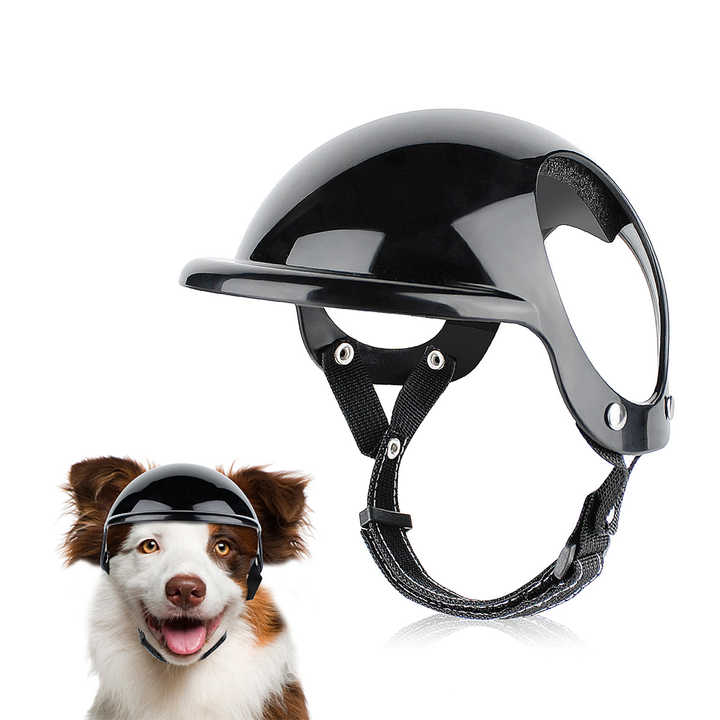 V888-ELOSUNG17322-215642-00 Size L Black Pet Safety Helmet - Stylish Protective Headgear for Dogs - Image 1