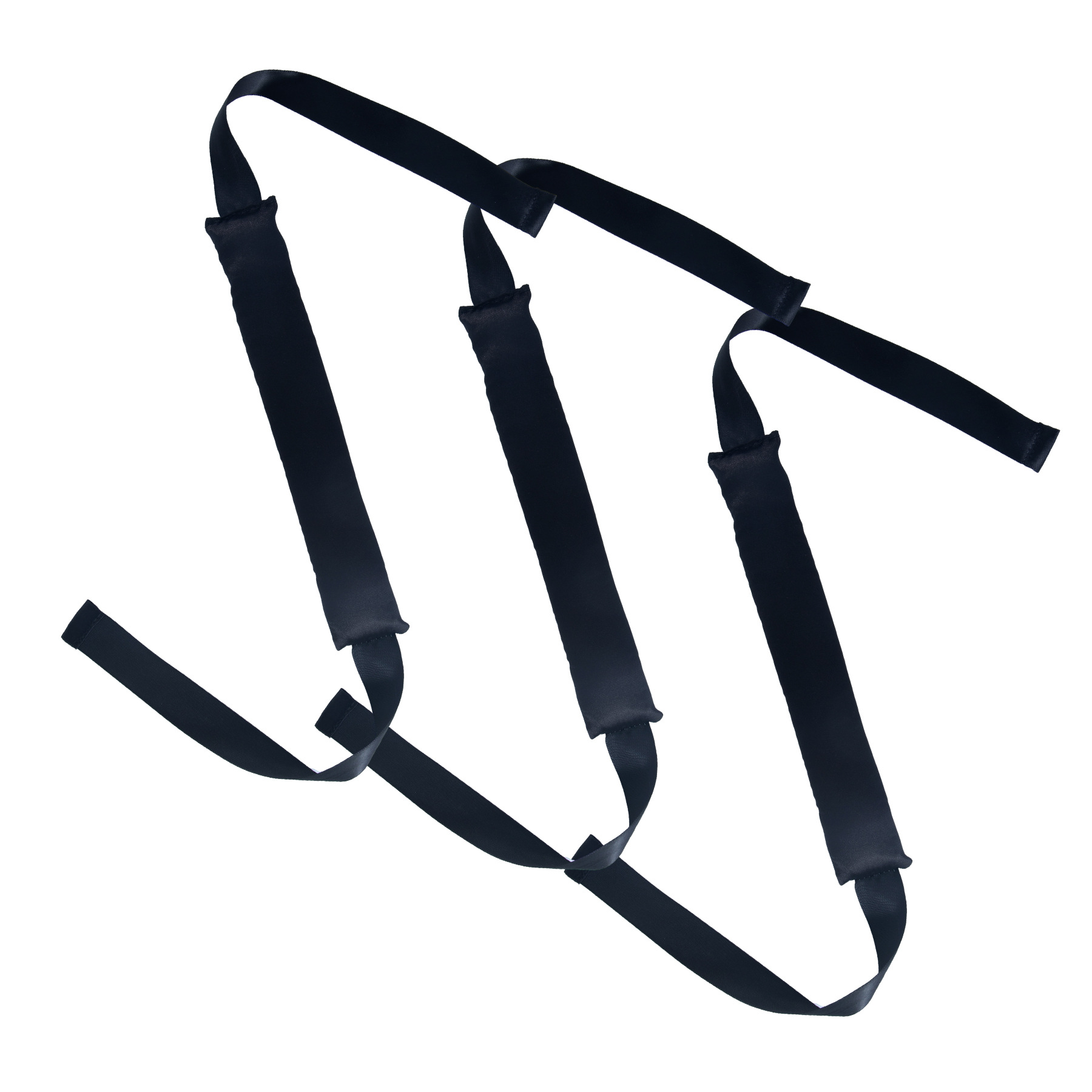 V888-ELOSUNG17446-216016-00 Black 3 Sticks No-Heat Hair Curling Ribbon Kit - Silk Ribbon Curling Wand for Sleep-in Styling - Image 1