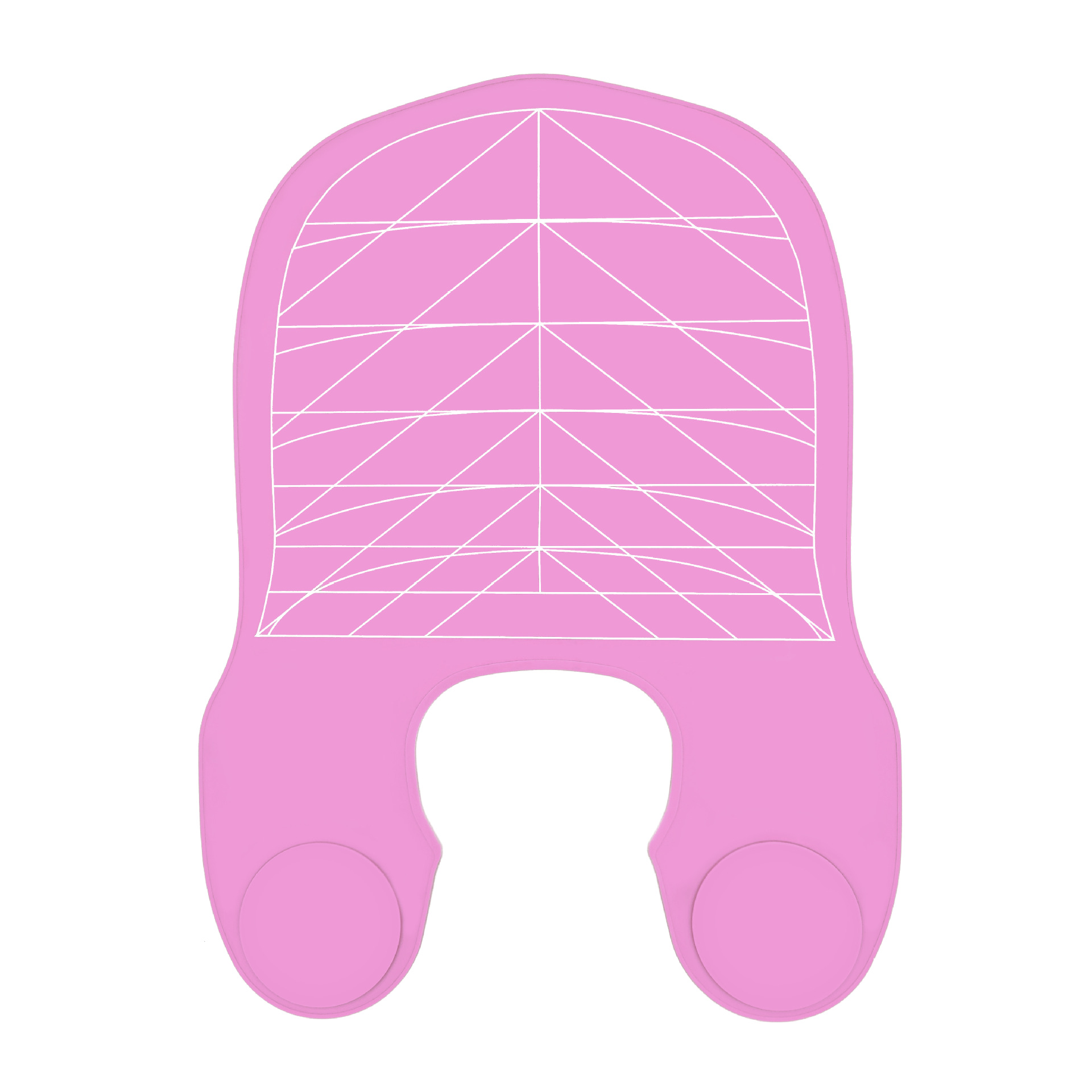 V888-ELOSUNG18079-202503071331-00 Pink Striped Silicone Hairdressing Cape - Extended Oversized Shoulder Pad for Hair Dyeing and Perming - Image 1