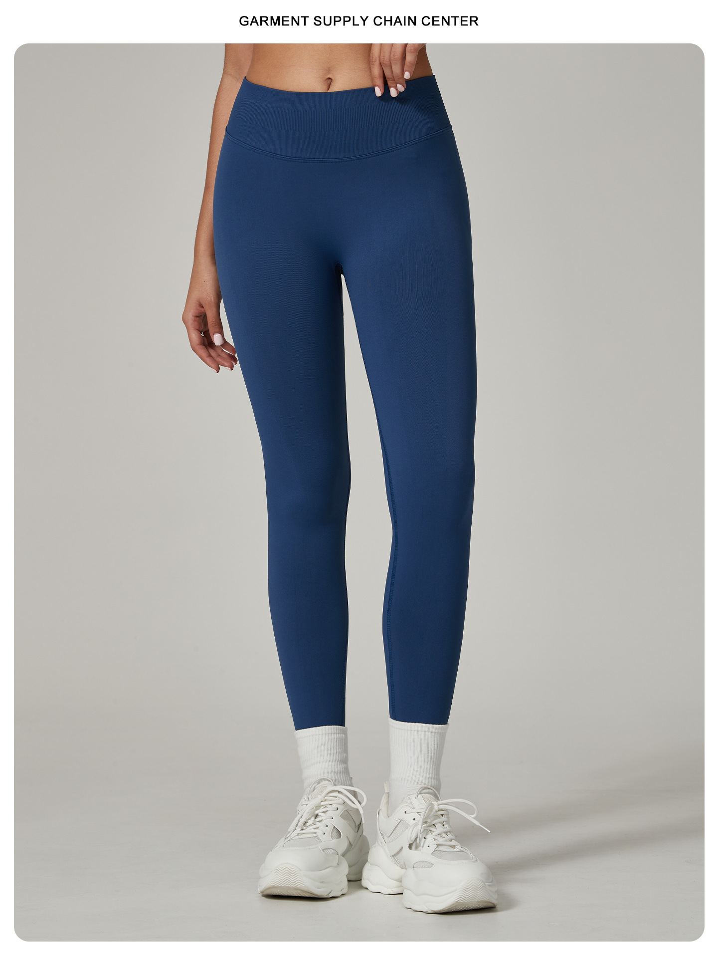 V888-ELOSUNG20252-225995-00 Dark Blue High-Waisted Butt Lift Yoga Pants for Women - Peach Hip Design, Full-Length Leggings, Workout and Fitness Activewear size XL - Image 1