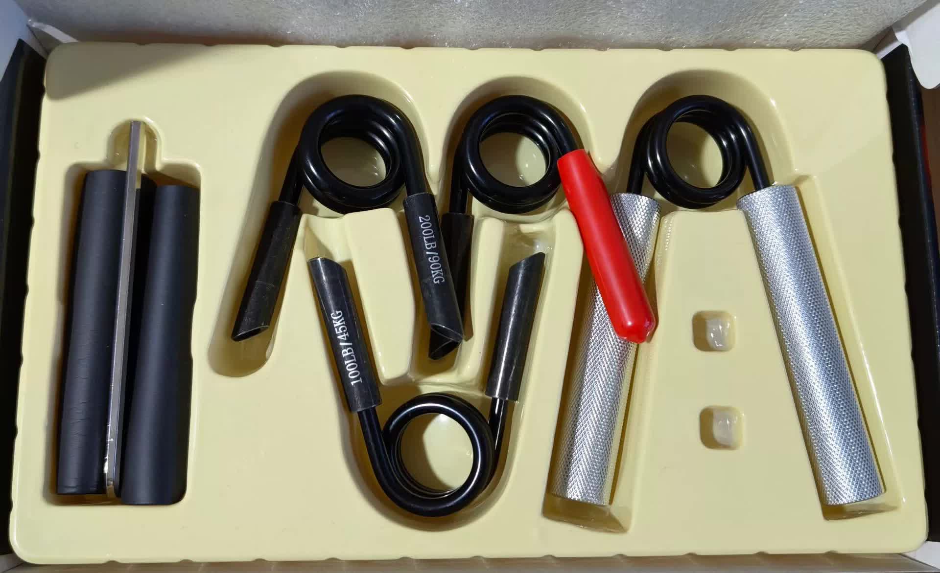 V888-ELOSUNG20281-225930-00 4-in-1 Aluminum Metal Grip Strength Trainer Set with Adjustable Resistance - Wrist, Finger, and Arm Exercise (200LB-350LB) - Image 1