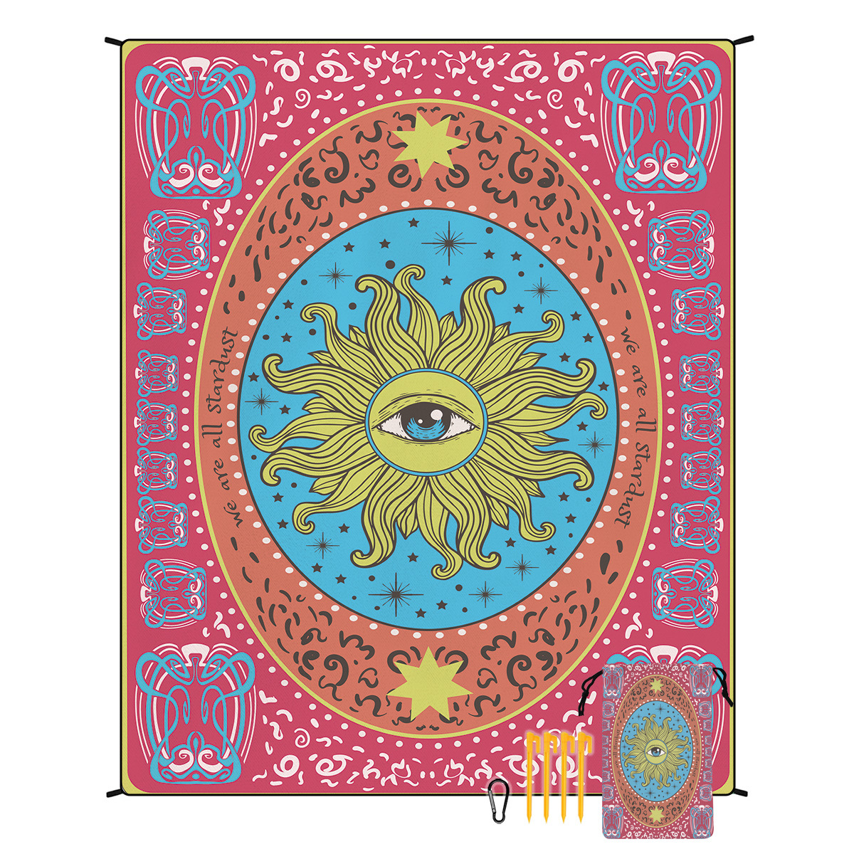 V888-ELOSUNG21249-202502241515-00 Style STD-001-40 Colorful Quick Dry Beach Mat Sand Proof Waterproof Outdoor Picnic Blanket - Compact & Lightweight - Image 1