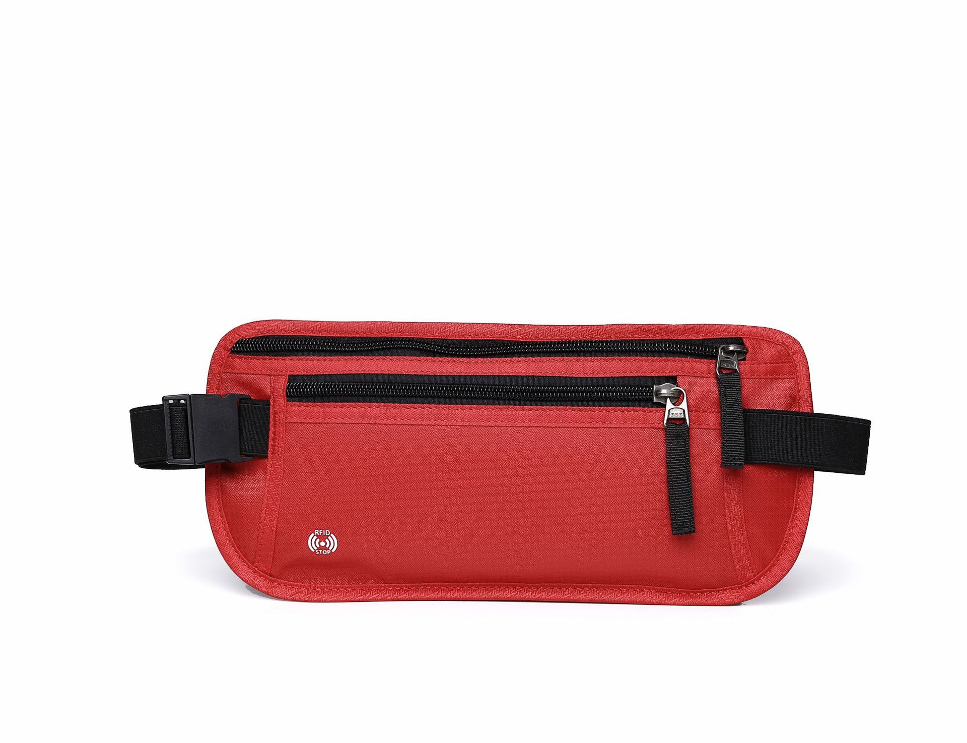 V888-ELOSUNG21410-202502271205-00 Red Nylon Travel Waist Pack - Waterproof, RFID Blocking, Lightweight - Image 1