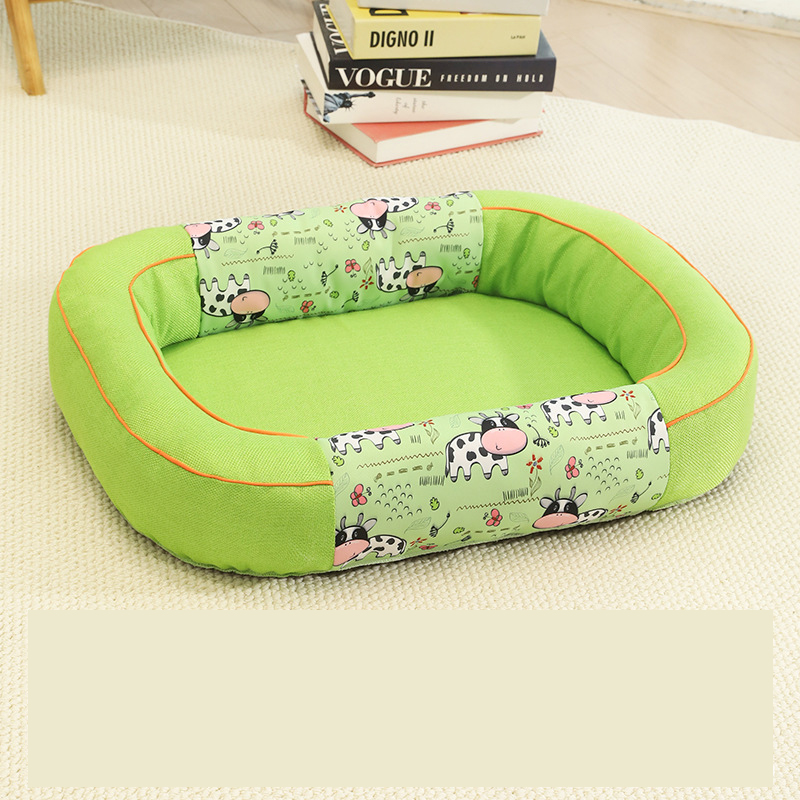 V888-ELOSUNG23074-202503211545-00 Size M Green Cozy Pet Bed for Small Dogs and Cats - Durable & Chew-Resistant Nest for All Seasons - Image 1