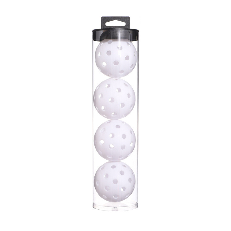 V888-ELOSUNG23824-202504141741-00 2 Tubes White Outdoor Pickleball Balls 4-Pack - Durable 40-Hole Design with Carry Tube(8 balls in total) - Image 1