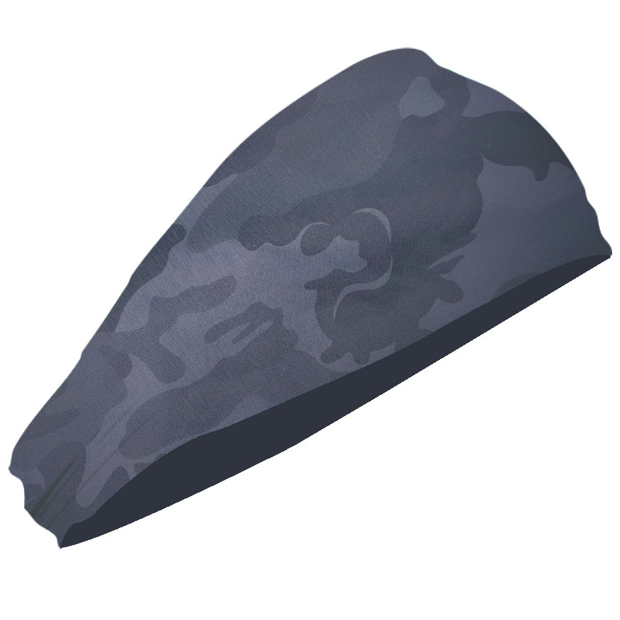 V888-ELOSUNG24623-202504141812-00 Camouflage Grey 5-Pack Wide Sports Headbands for Women - Non-Slip Yoga Headwraps with Sweat-Wicking Fabric (88% Nylon+12% Spandex) - Image 1