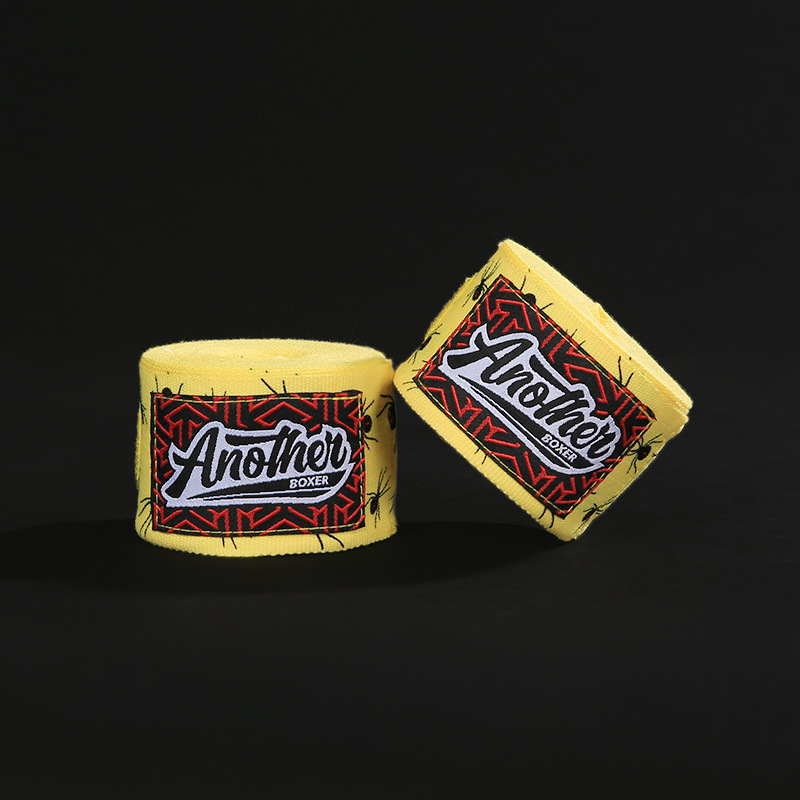 V888-ELOSUNG24769-202504171623-00 Yellow Spider Pro Grade 5m Boxing Hand Wraps - Printed Elastic Bandages for Training & Combat Sports (1 Pair) - Image 1