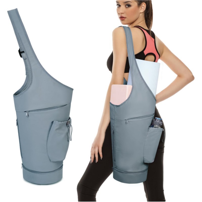 V888-ELOSUNG26468-202504281523-00 Blue All-in-One Yoga Sling Bag - Fits Mat & Gear, Large Opening, Side Pockets - Image 1