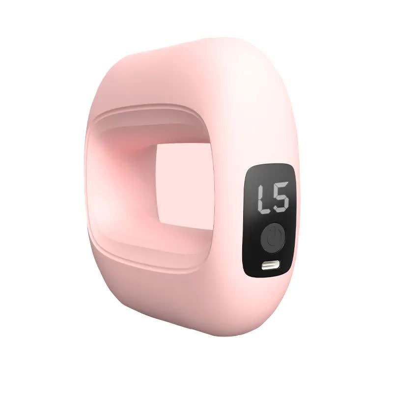 V888-ELOSUNG26550-202505081751-00 Portable Electric Muscle Relaxation Ring Massager - with Digital Display Pink - Image 1