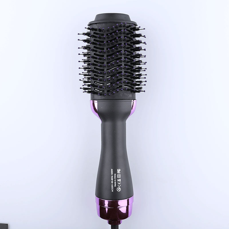 V888-ELOSUNG27604-202505131936-00 Purple And Grey One-Step Hair Dryer & Volumizer Hot Air Brush - Salon Styler for Drying, Smoothing & Volume - Image 1