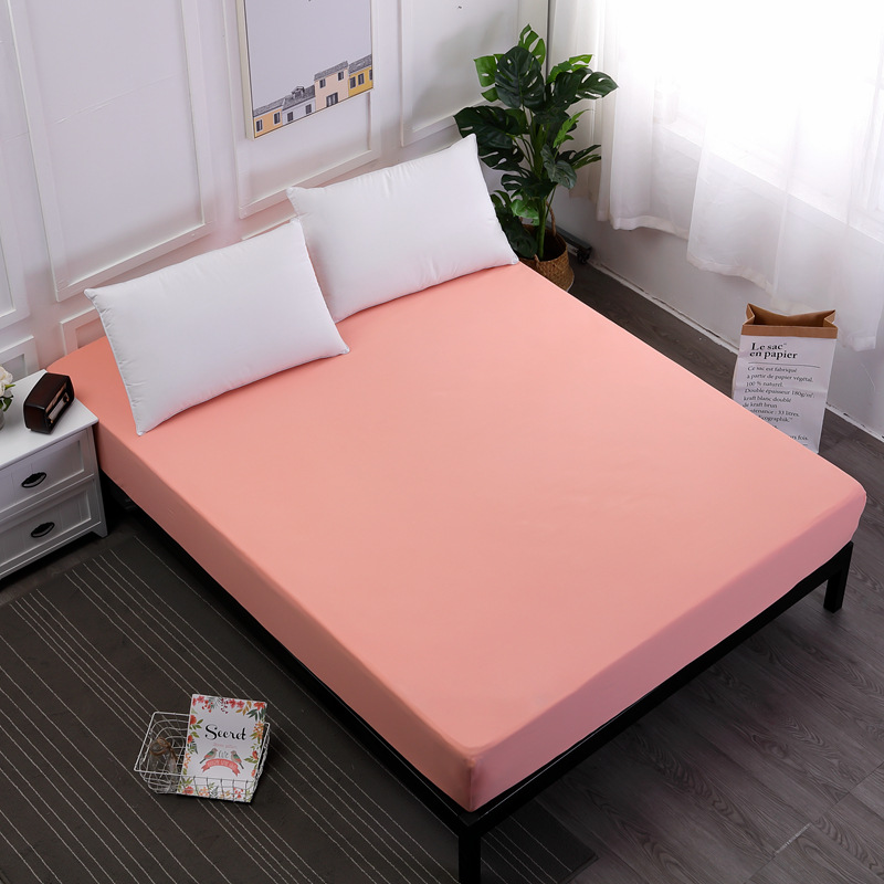 V888-ELOSUNG27784-202505191241-00 Pink Queen Size Waterproof Fitted Mattress Protector - Soft & Breathable Bed Cover, Hypoallergenic, Deep Pocket (152x190x30cm) - Image 1