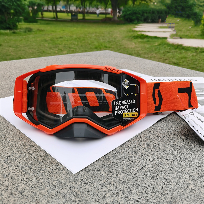 V888-ELOSUNG29632-202506111527-00 Performance Motocross & Off-Road Goggles - Increased Impact Protection with Lens Lock System(Orange frame transparent film) - Image 1